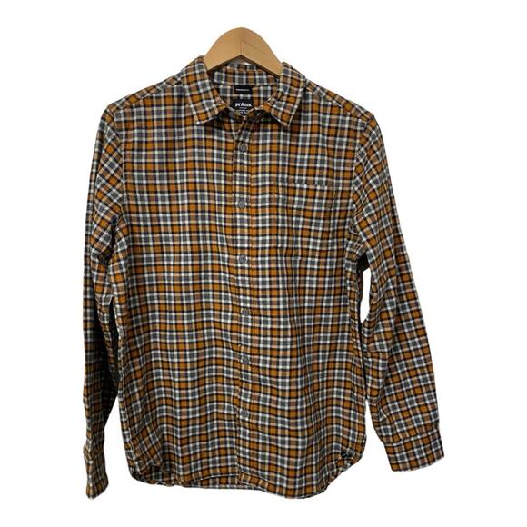 Prana Men's Los Feliz Long Sleeved Flannel Shirt NEW Size Small Standard Fit - Picture 6 of 6